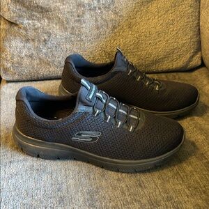 Skechers Black Mesh Sneakers